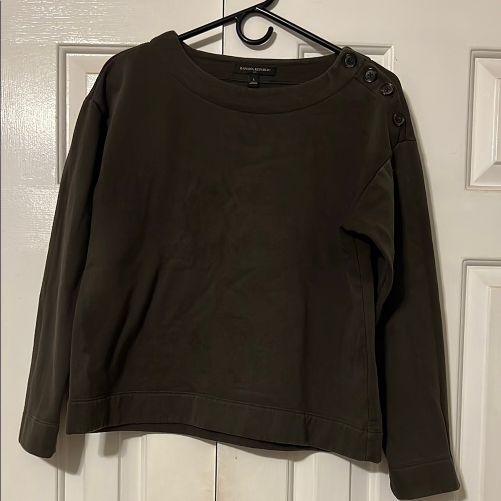 Banana Republic Gray Long Sleeve Boxy Sweatshirt